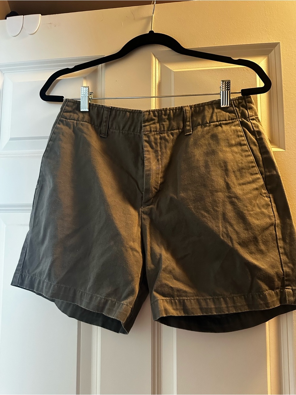 Calvin Klein Olive Green Women's Flat Front Shorts